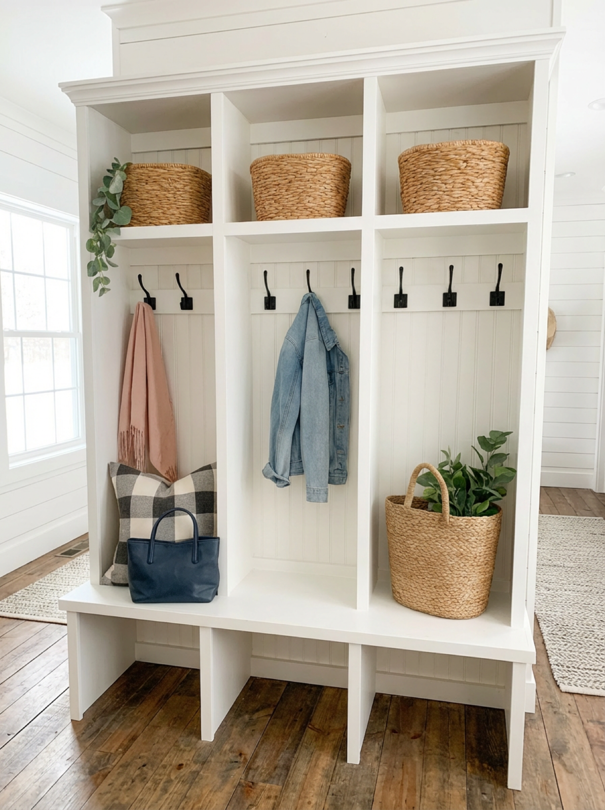 The Wooden Nest mudroom built for a real family