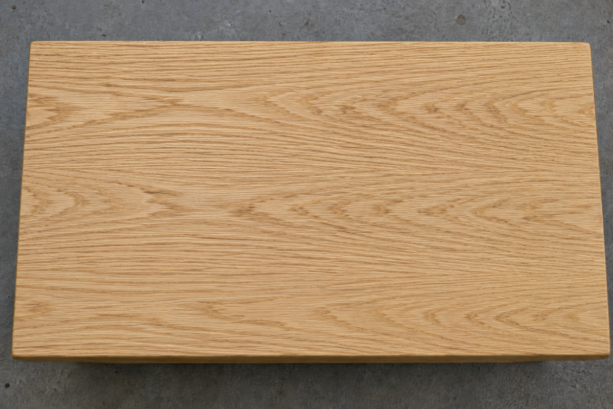 White oak bench seat