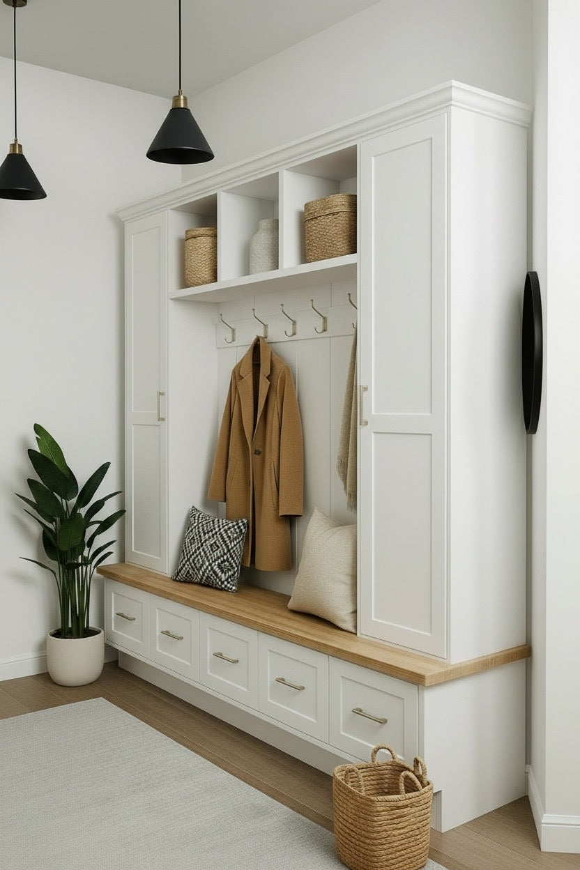 The Ivydale Mudroom Locker — White